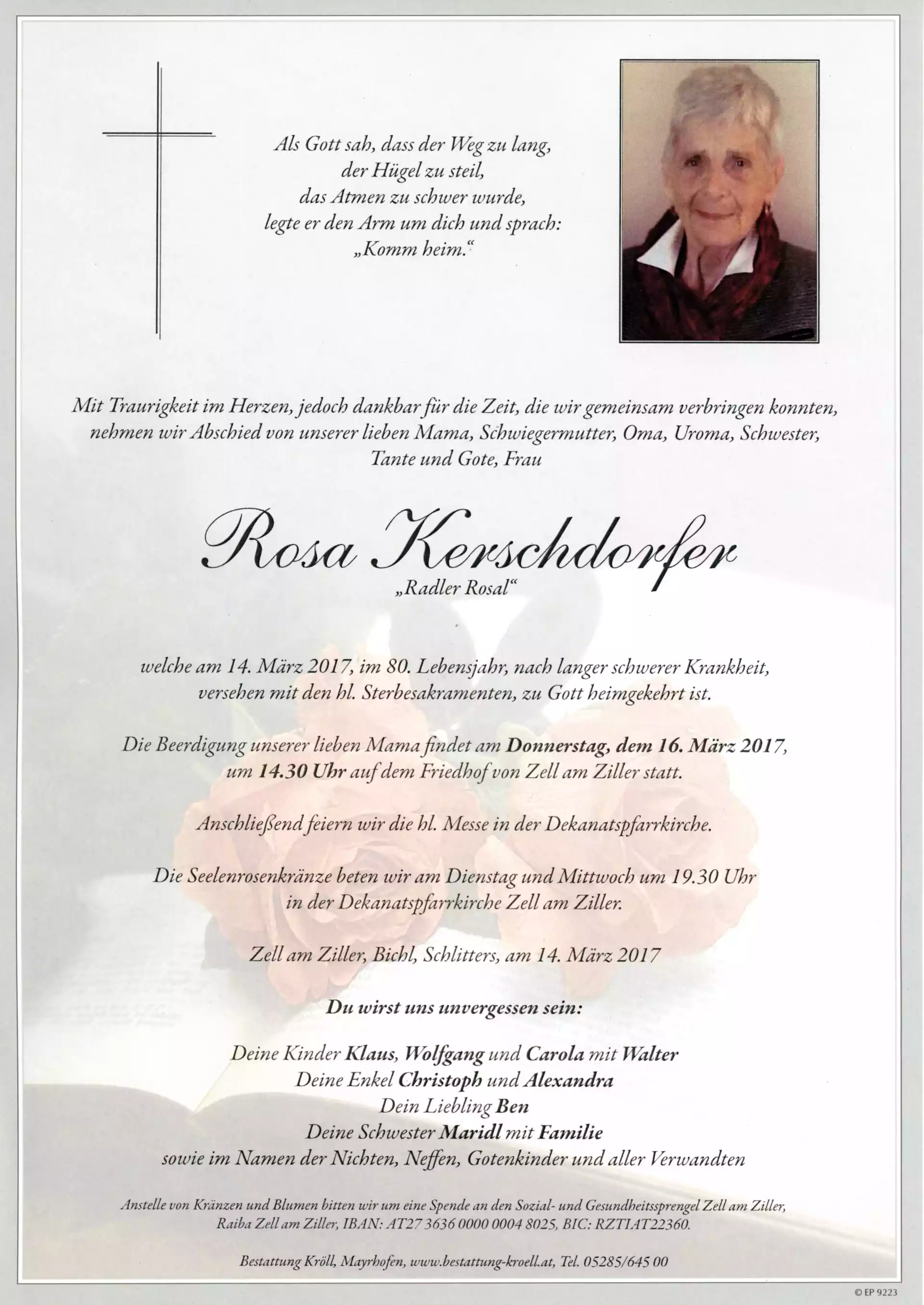 Parte von Rosa Kerschdorfer